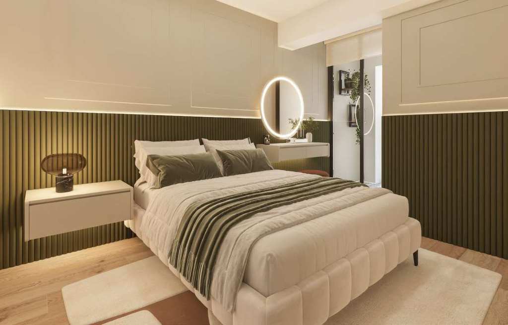 Render oficial del dormitorio principal de Zegarra 920
